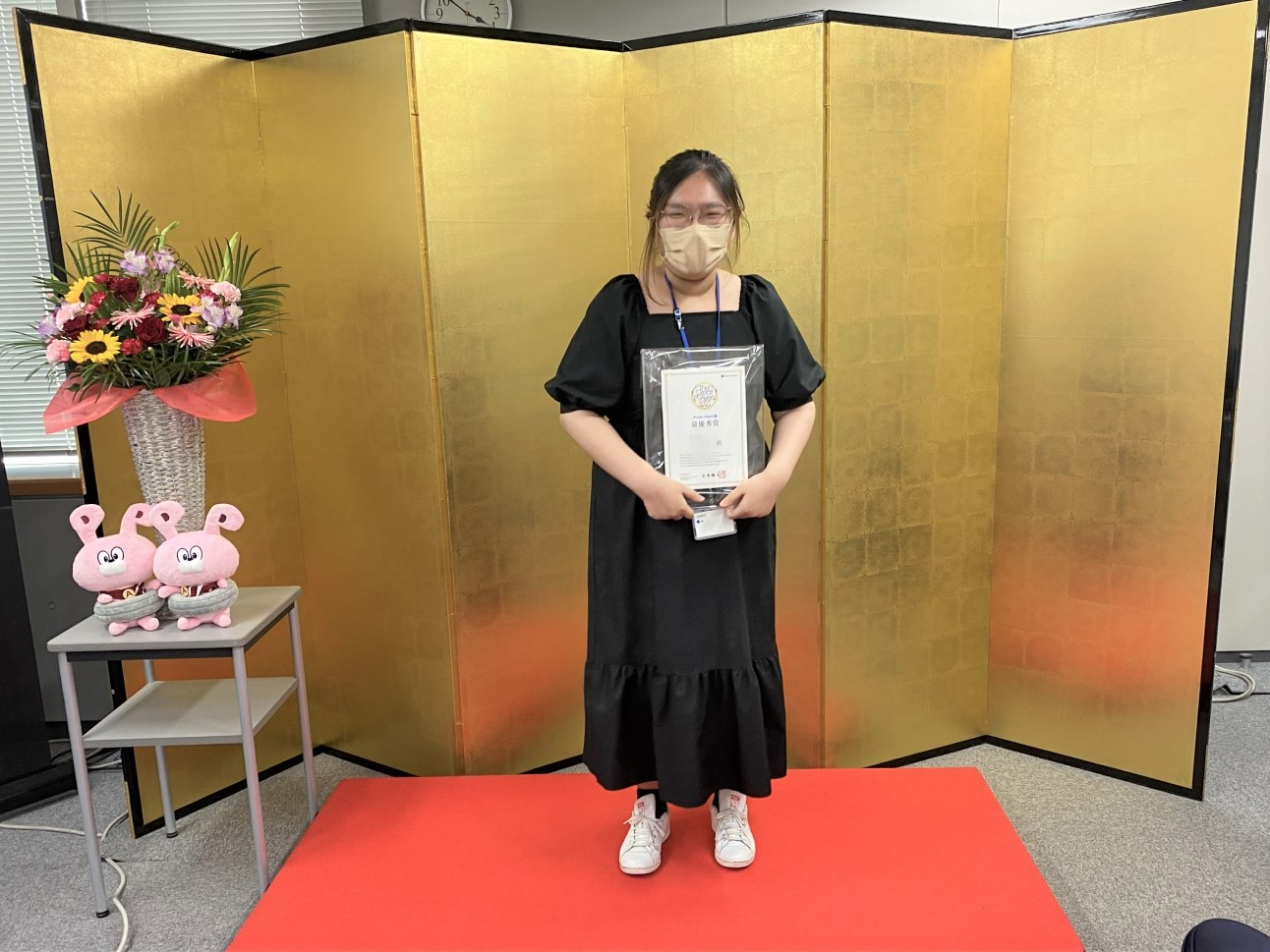 表彰式での王さん