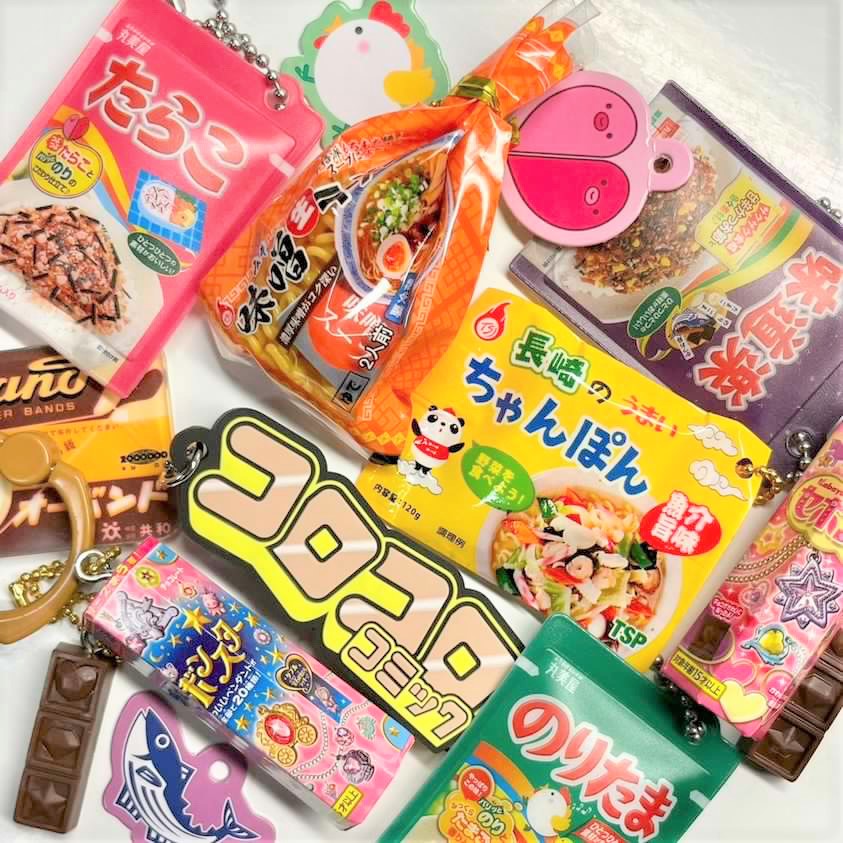のりたま、長崎ちゃんぽん、たらこふりかけのパッケージなど様々なガチャガチャ