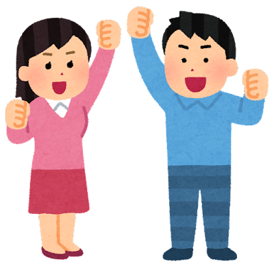 男女のイラスト"
